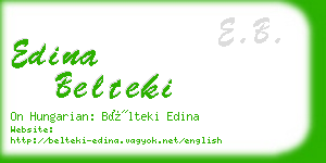 edina belteki business card